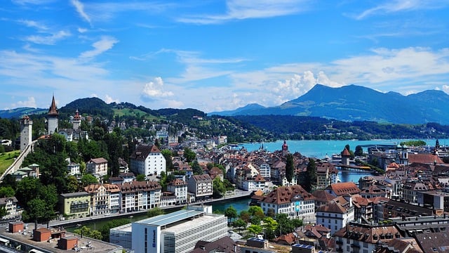 Lucerne lake and old town