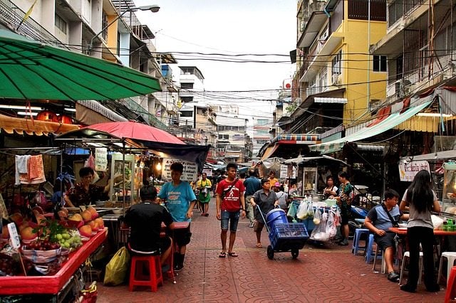 Local cheap food stall in bangkok