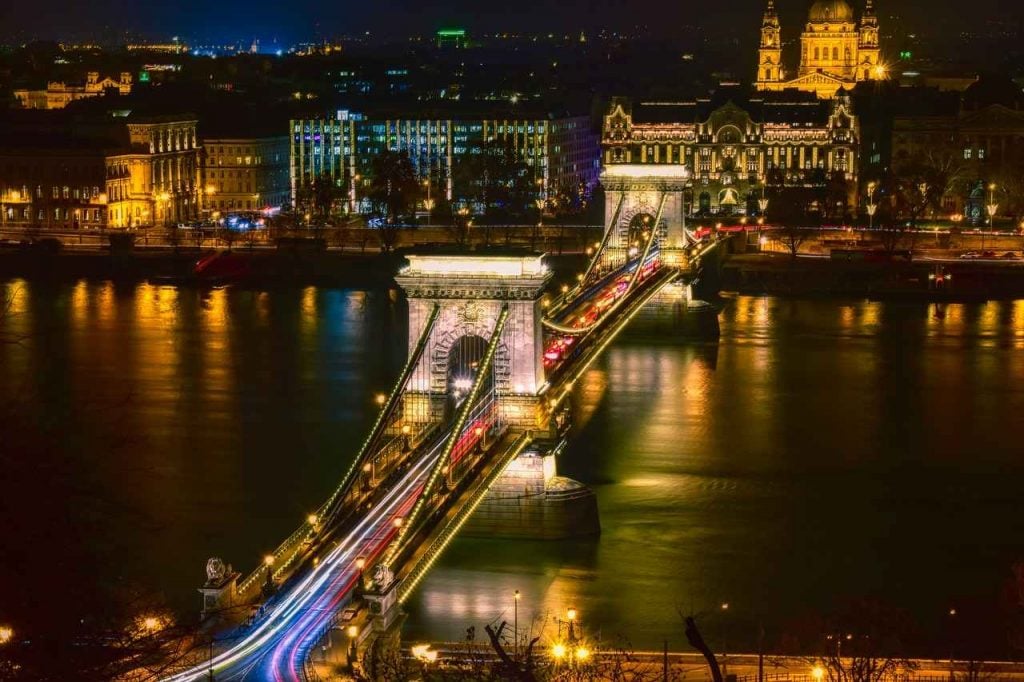 Chain Bridge at Budapest- best places in Europe to travel alone