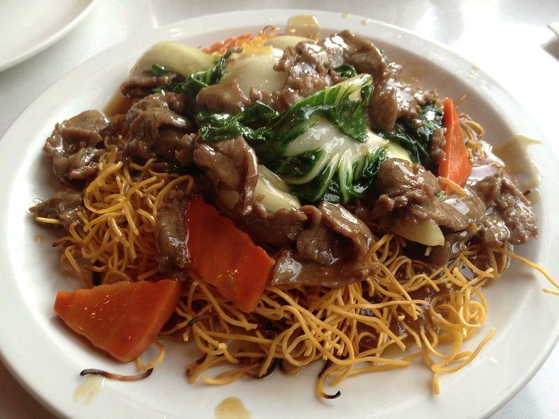 Pan Fried Noodles in China town, San Francisco