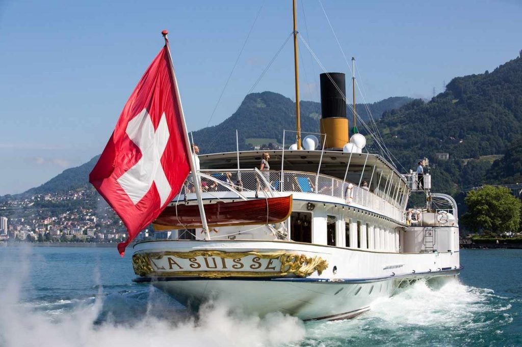 Steamboat in Lake Geneva