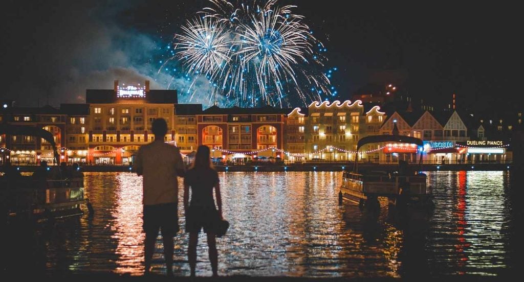 fireworks display from Disney’s Boardwalk