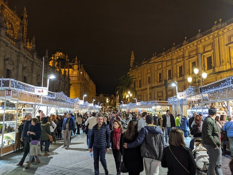 Christmas Market in Seville, Spain