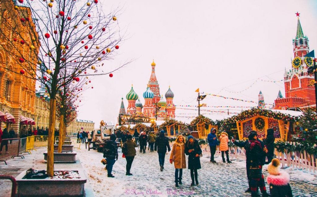 Christmas Market in Moscow, Russia
