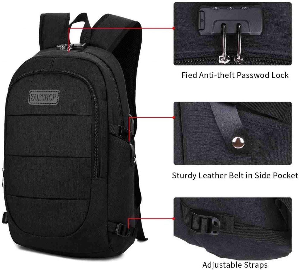 laptop anti theft backpack | Zoeshop Anti Theft Travel Backpack