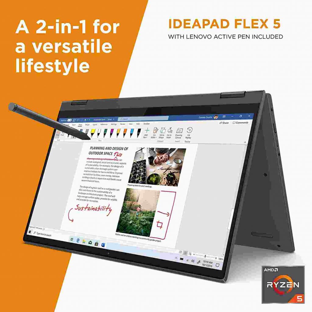 Best laptop for travel and photography | Lenovo Ideapad Flex 5