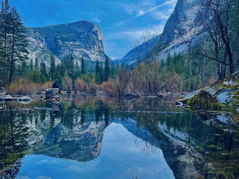 Mirror Lake, hikes in Yosemite National Park